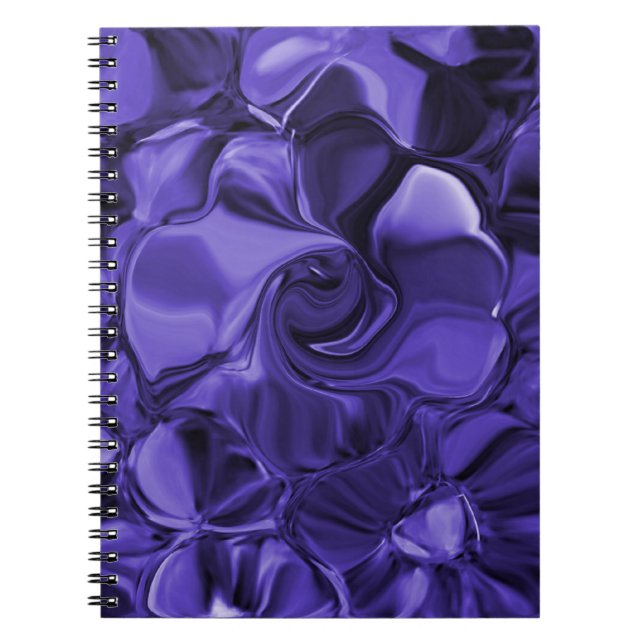 Purple Swirls Spiral Notebook (Front)