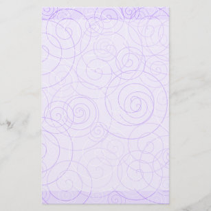 Purple Swirls Writing Paper
