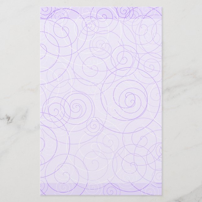 Purple Swirls Writing Paper (Front)