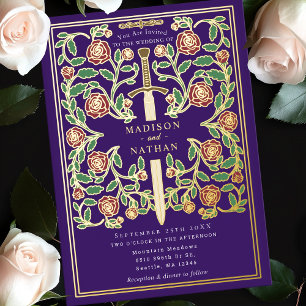 Purple Sword Floral Mediaeval Fantasy Wedding 