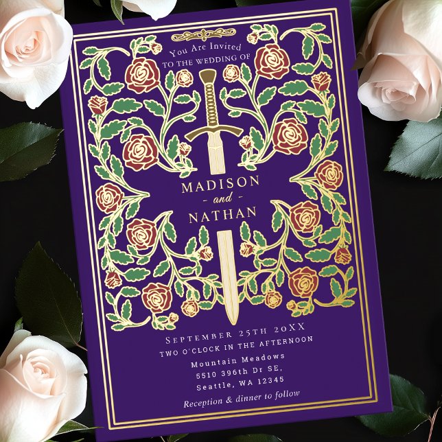 Purple Sword Floral Mediaeval Fantasy Wedding  (Creator Uploaded)