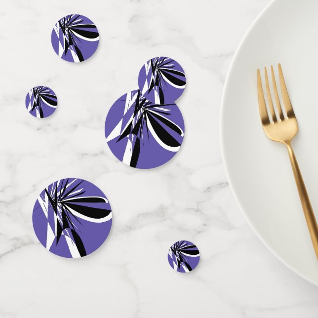 Purple Table Confetti with Graphic Design (Group)