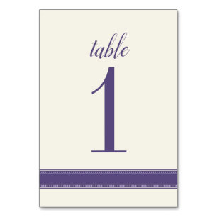 Purple Table Number, Caroline Wedding Table Sign Table Number