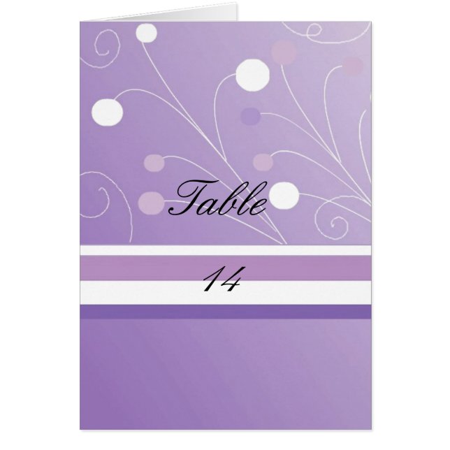 Purple Table Seating Card (Front)