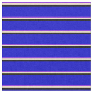 Purple, Tan, Black, and Blue Coloured Pattern Fabric