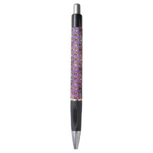 Purple Tartan Cavalier Spaniels Pattern, Emmy Pen
