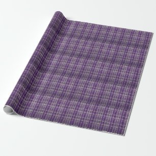 Purple tartan fabric: textured background. wrapping paper
