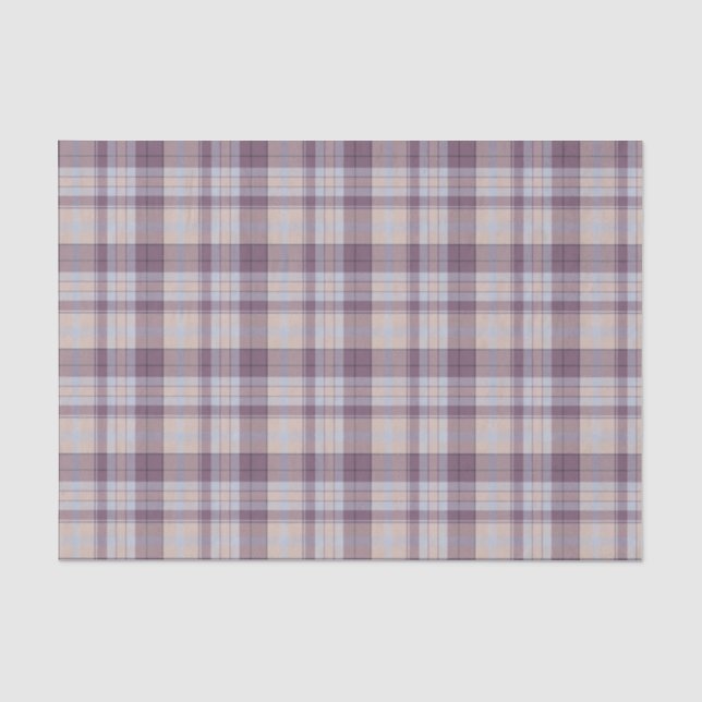 Purple tartan tissue paper (Front)