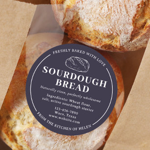Purple Taupe Sourdough Bakery Bread Sticker