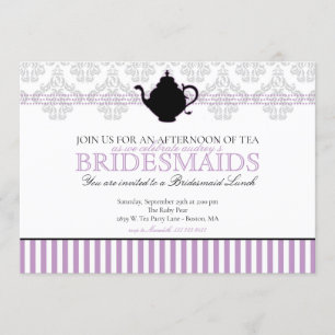 Purple Tea Party Invitation