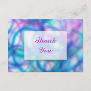 Purple, Teal and Blue Thank You Message