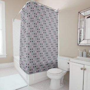 Purple, Teal and green Shower Curtain