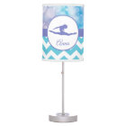 Purple Teal Aqua Gymnastics Silhouette Lamp