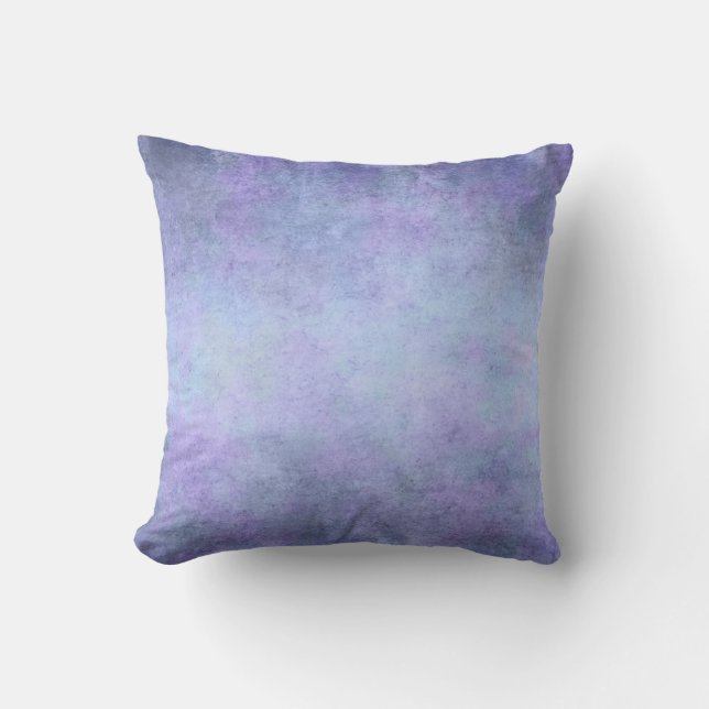 Purple, Teal Blue, Aqua, and Violet Watercolor Cushion (Front)