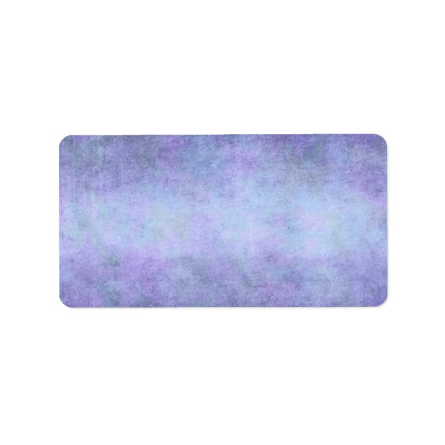 Purple, Teal Blue, Aqua, and Violet Watercolor Label (Front)