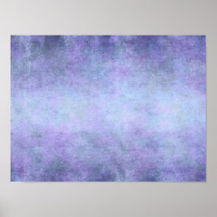 Purple, Teal Blue, Aqua, and Violet Watercolor Poster