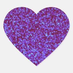 Purple teal blue glitter combo heart sticker