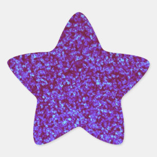 Purple teal blue glitter combo star sticker
