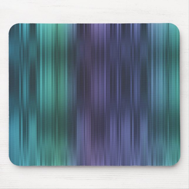 Purple Teal Blue Green Stripes Mouse Mat (Front)