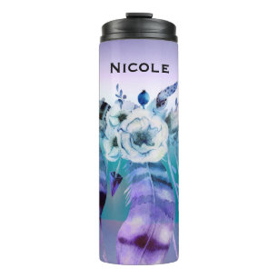 Purple & Teal Dream Catcher Boho Chic Rustic Thermal Tumbler
