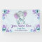 Purple Teal Elephant Backdrop for Boy or Girl