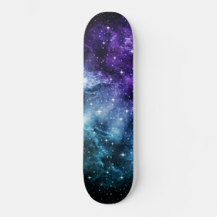 Purple Teal Galaxy Nebula Dream #1 Skateboard