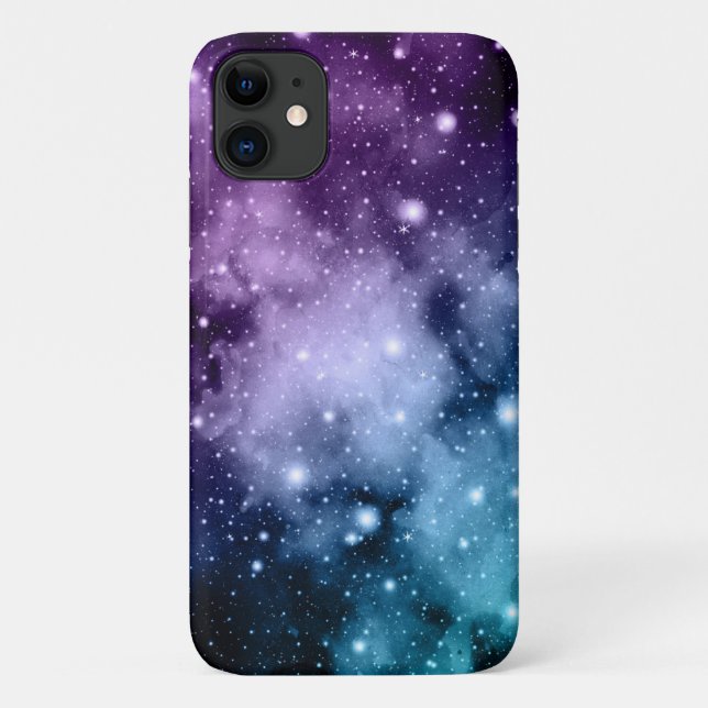 Purple Teal Galaxy Nebula Dream #2 Case-Mate iPhone Case (Back)