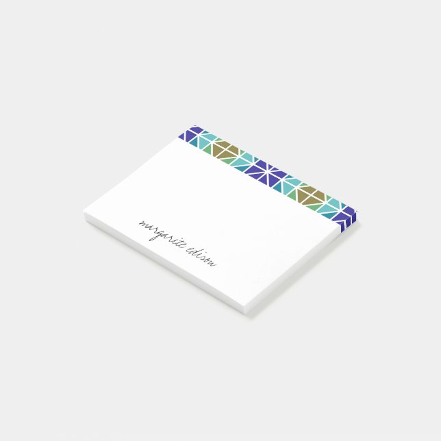 Purple Teal Green Design Post-it Notes (Angled)
