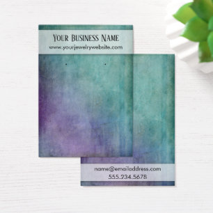 Purple & Teal Grunge Earring Holder Display Cards