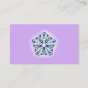 *~* Purple Teal Lavender  Star Healer Mandala Business Card