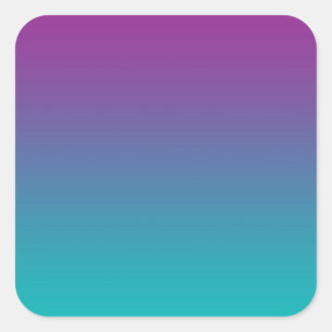 Purple & Teal Ombre Square Sticker