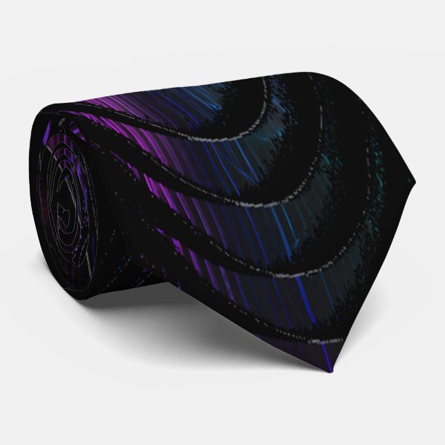 Purple & Teal Persistence Tie (Rolled)