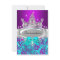 Purple Teal Shimmer Tiara Quinceanera Invitation