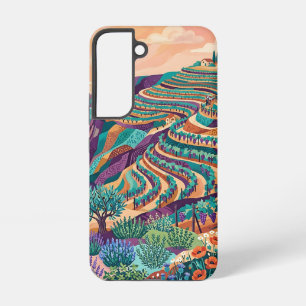 Purple Teal Vineyard Samsung Galaxy Case