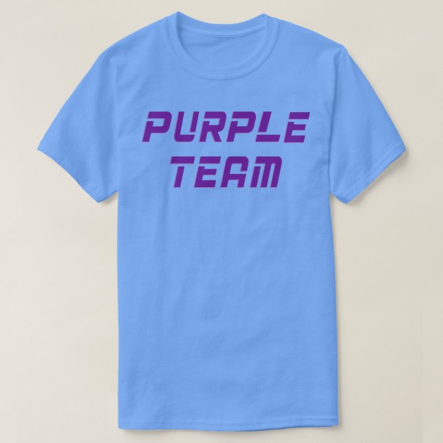 Purple Team Cyber Security Ethical Hacker Saying T-Shirt (Design Front)
