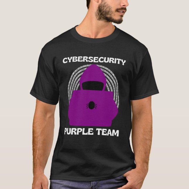 Purple Team Cybersecurity Ethical Hacking Cyber Se T-Shirt (Front)