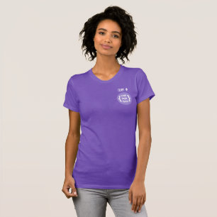 Purple Team Spirit, Logo & Message T-Shirt