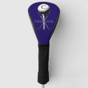 Purple Tee Monogrammed Golf Tee Head Cover