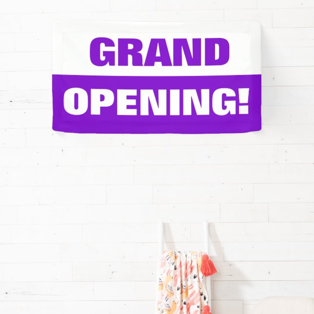 Purple template grand opening business banner (Insitu)