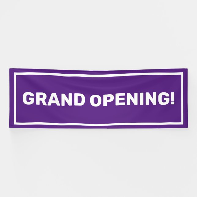 Purple template grand opening business banner (Horizontal)