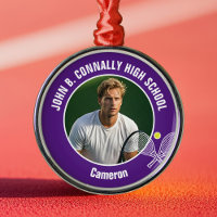 Purple Tennis Player Photo High School Christmas