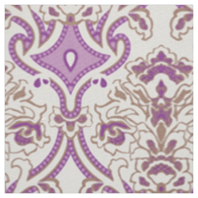 Purple Textile | Ornamental Diamond Fabric Print (Swatch)