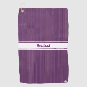 Purple Texture Personalised Golf Towel HAMbWG