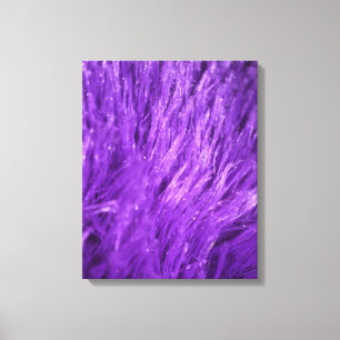 Purple Textured Fur Look Abstract Modern Canvas Print