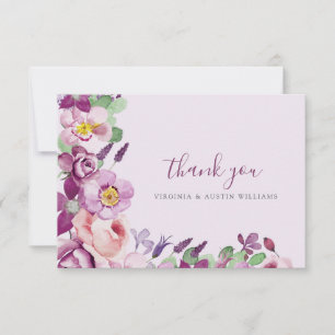 Purple Thank You Card