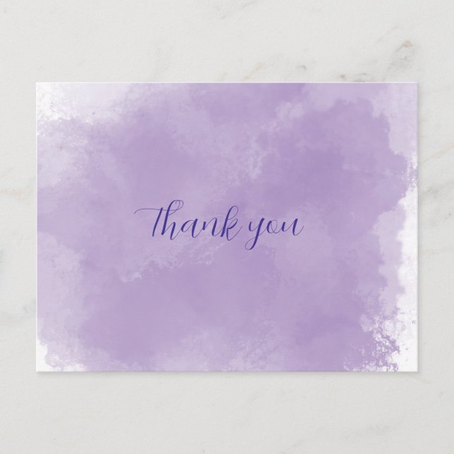 Purple Thank you  Postcard (Front)