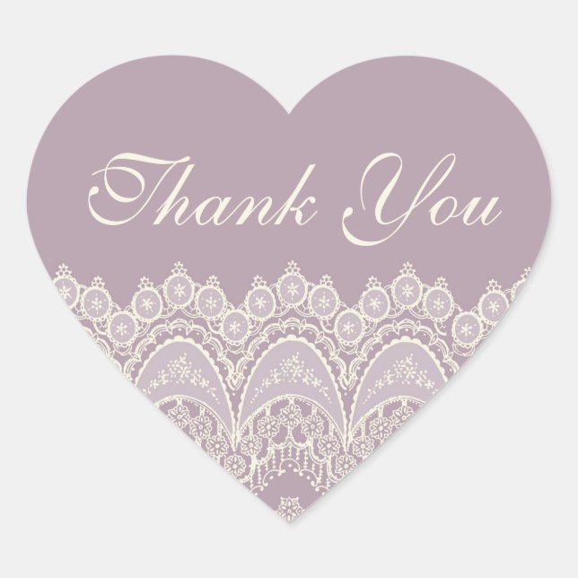 Purple Thank You Wedding Envelope Seals (Front)