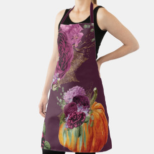 Purple Thanksgiving Pumpkin Apron
