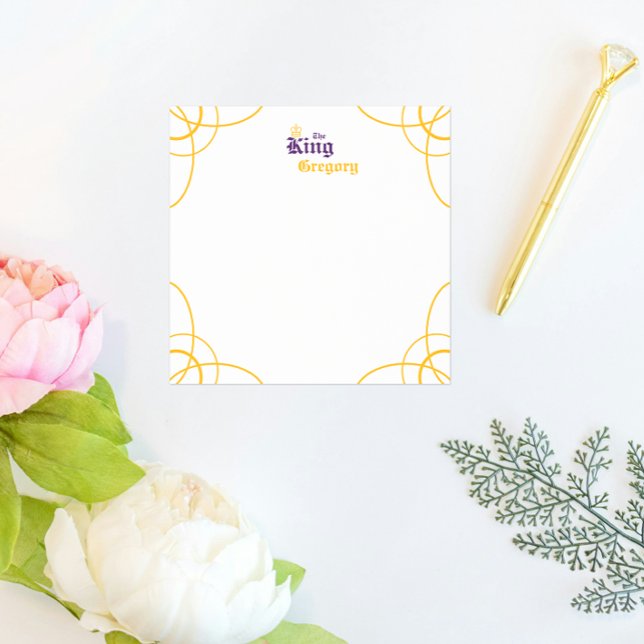 Purple The King Square Post-it Notes (Creator Uploaded)