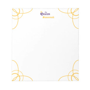 Purple The Queen Notepad